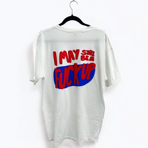 Tyler Posey "Shut Up" Graphic Band Tee Signed Unisex Shirt In White - Picture 7 of 8